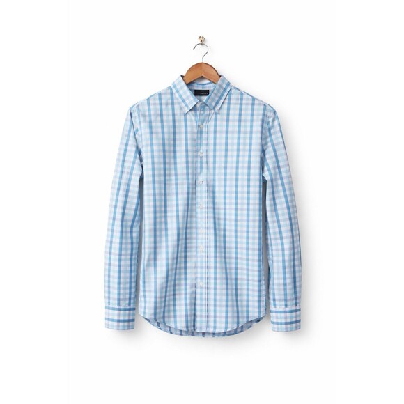 Other - J.Crew Slim Fit Blue Plaid Button Down Shirt Mens Small Cotton Casual